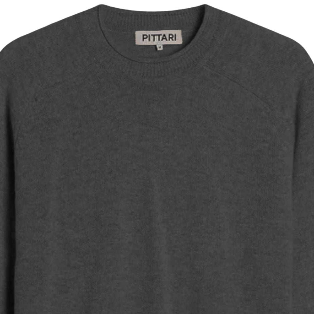Pittari Usk Lambswool Roll Collar Jumper - Grey Mix
