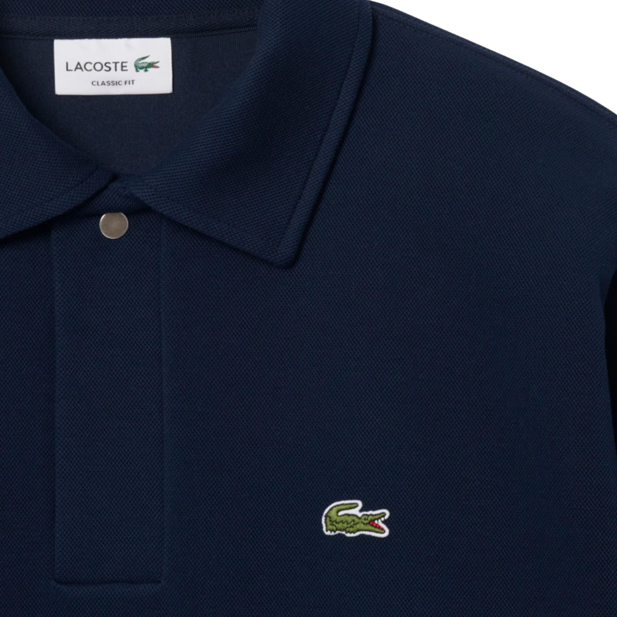 Lacoste Polo Collar Piqué Sweatshirt - Midnight Blue