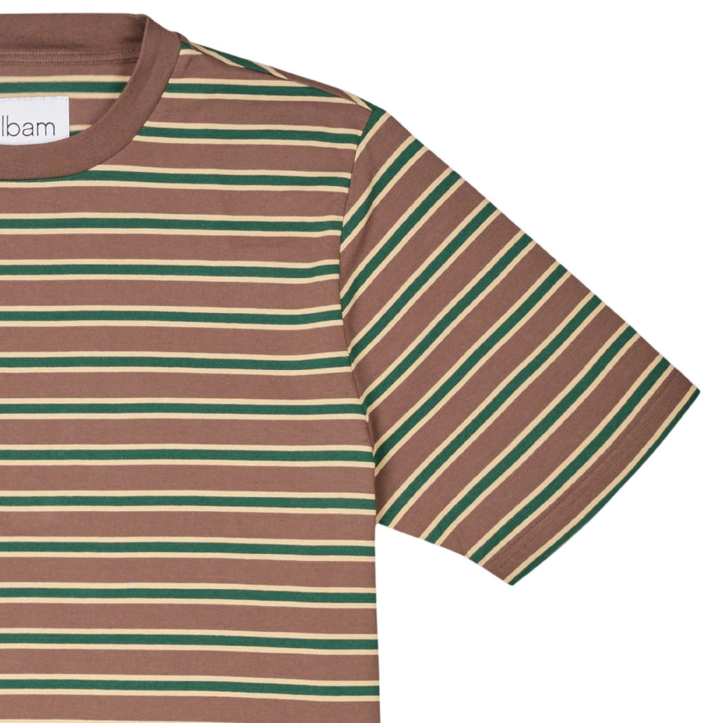 Albam Tame Stripe T-Shirt - Walnut