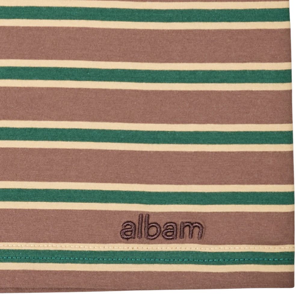 Albam Tame Stripe T-Shirt - Walnut