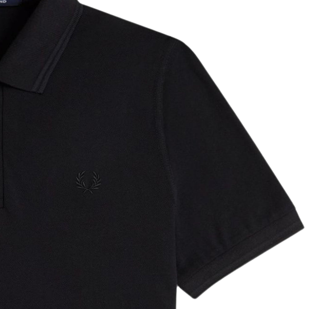 Fred Perry M12 Twin Tipped Shirt - Black/Black