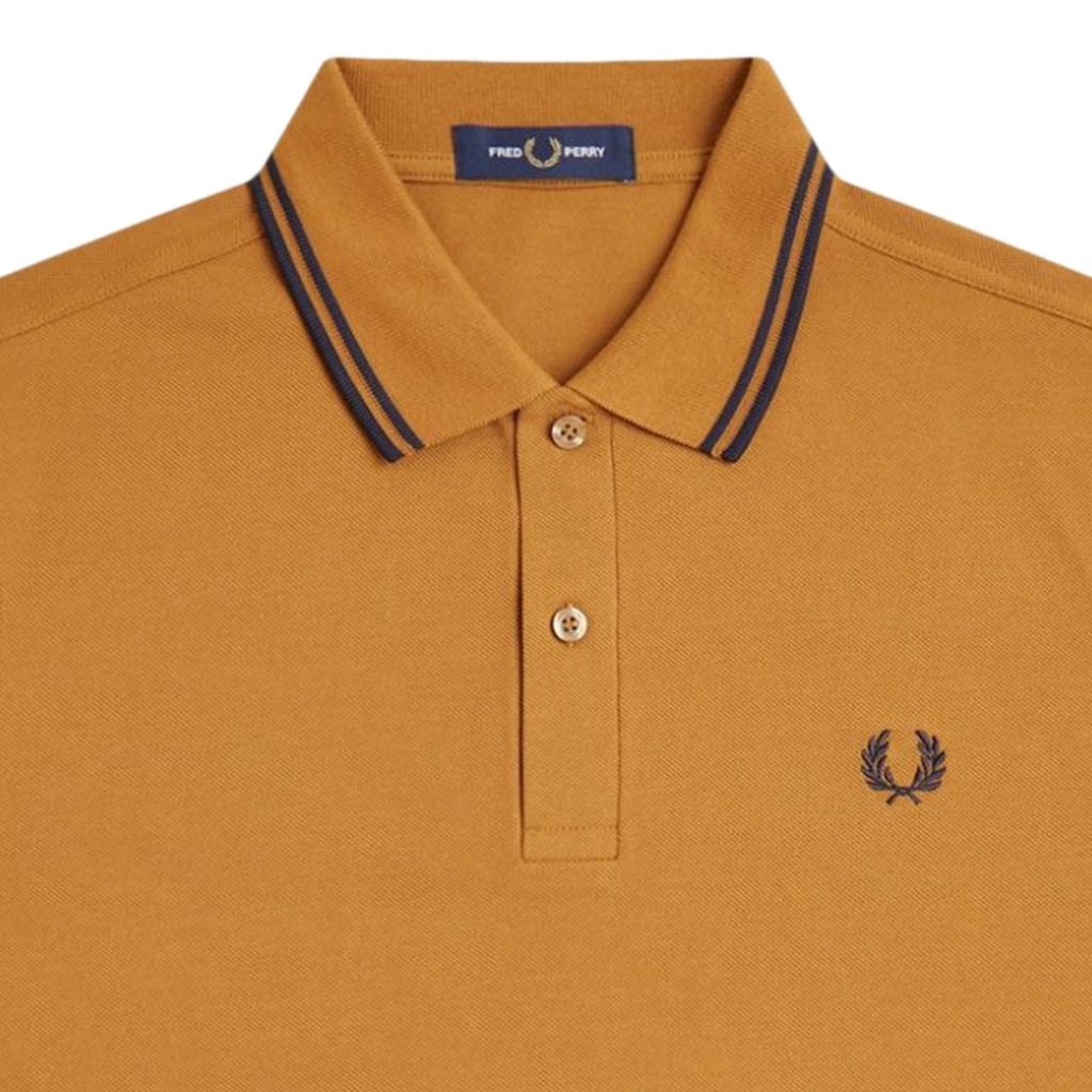 Fred Perry M3600 Twin Tipped Shirt - Dark Caramel