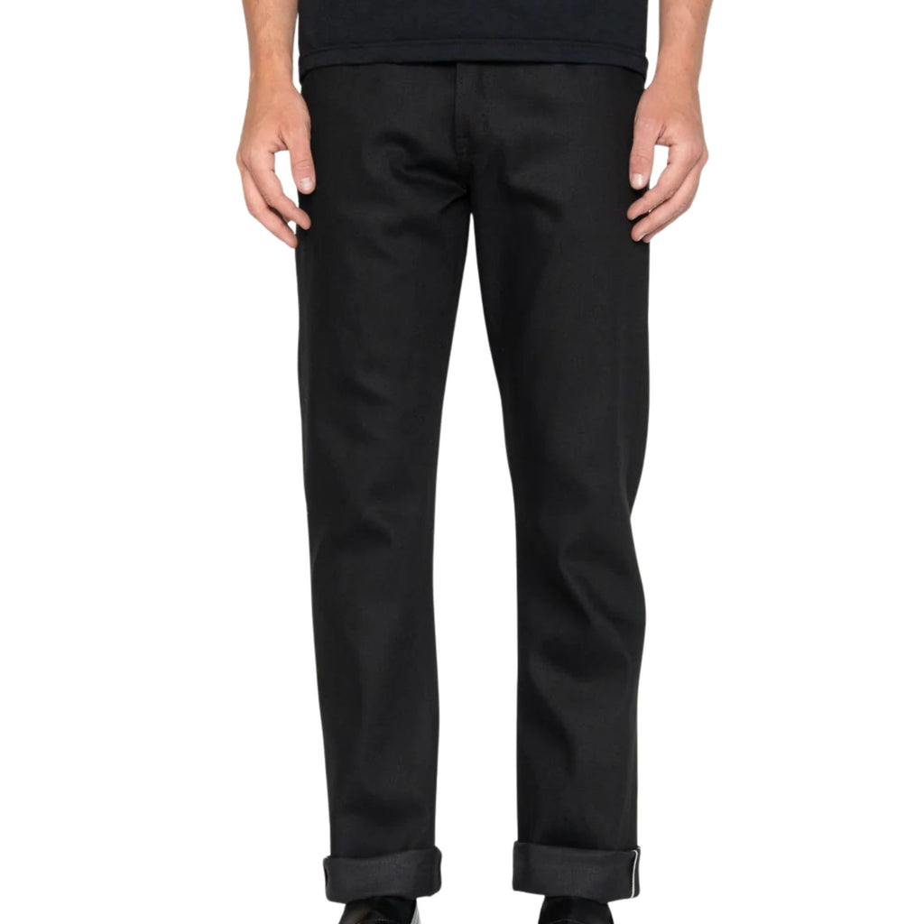 Naked and Famous Denim True Guy Black Cobra Stretch Selvedge - Black