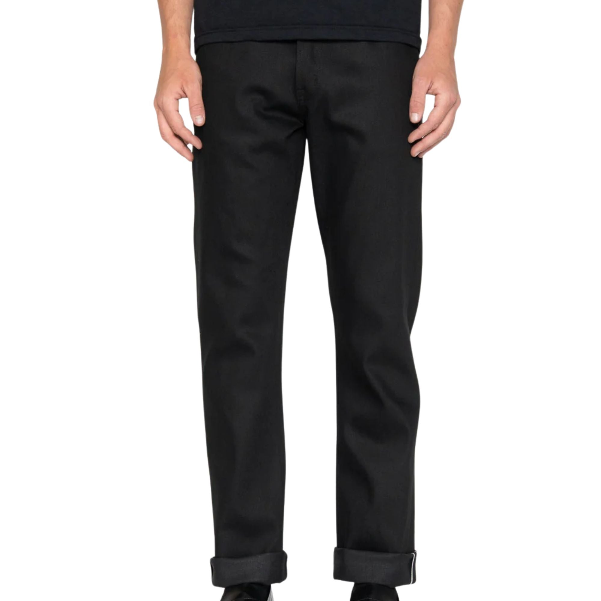 Naked and Famous Denim True Guy Black Cobra Stretch Selvedge - Black