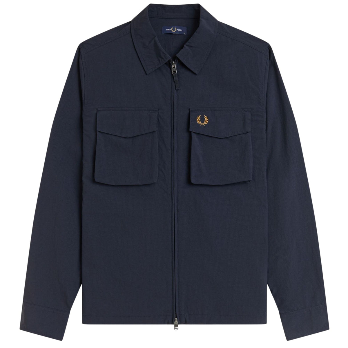 Fred Perry Ripstop Zip-Through Overshirt - Navy