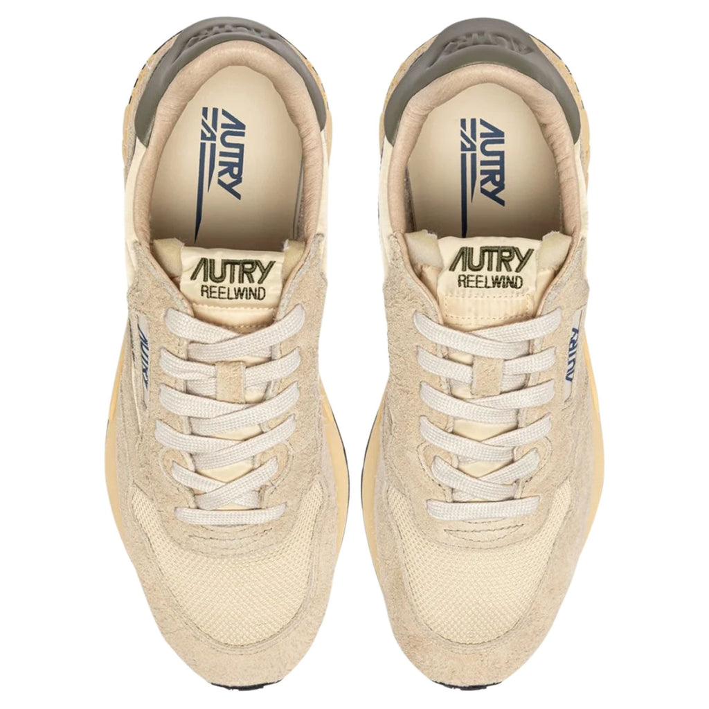 Autry Reelwind Low Sneakers - Ecru/Covert Green