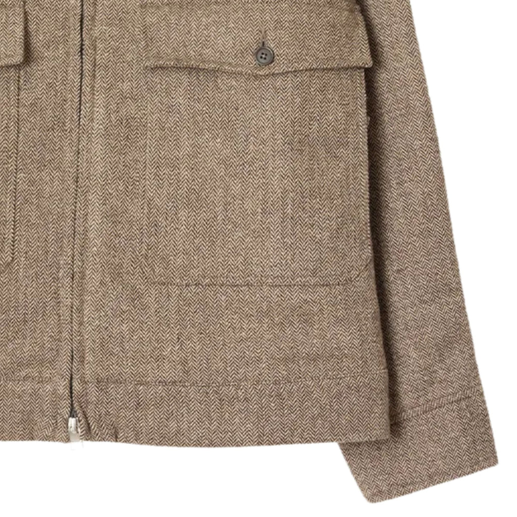 Universal Works Wool Herringbone E130 Jacket - Brown