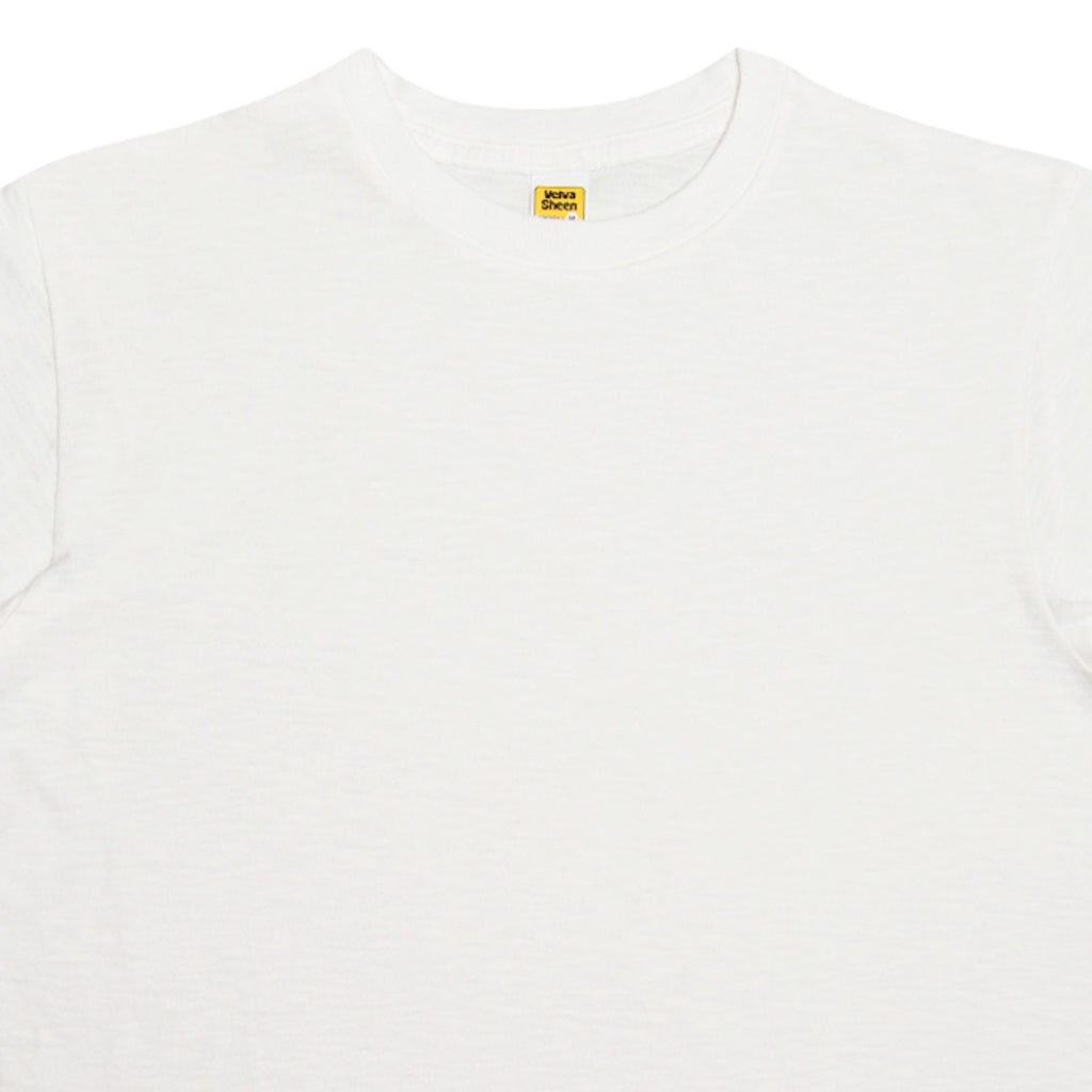 Velva Sheen Rolled Short Sleeve Crew Neck T-Shirt - White