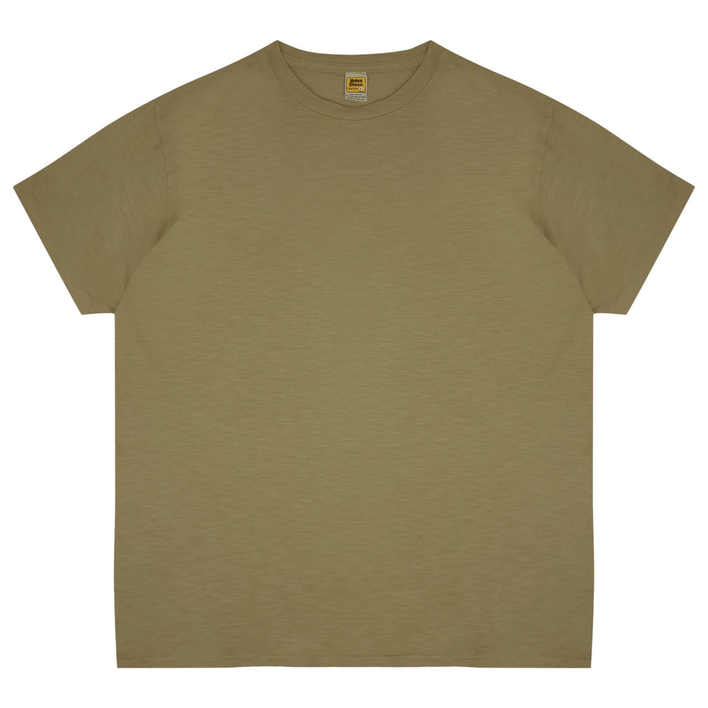 Velva Sheen Rolled Short Sleeve Crew Neck T-Shirt - Olive