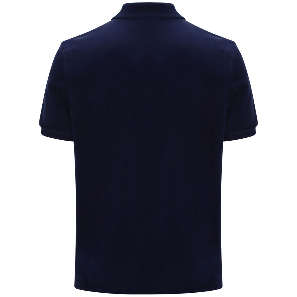 Sergio Tacchini Cardona Velour Zip Polo Shirt - Maritime Blue