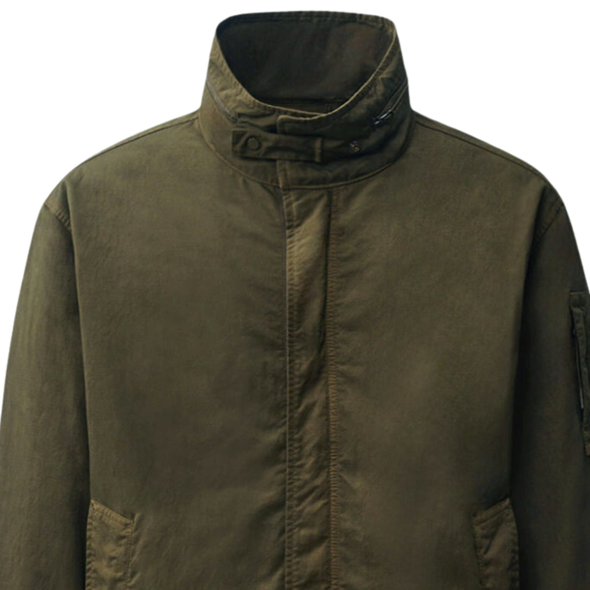 C.P Company Twill Hooded Fishtail Parka - Ivy Green