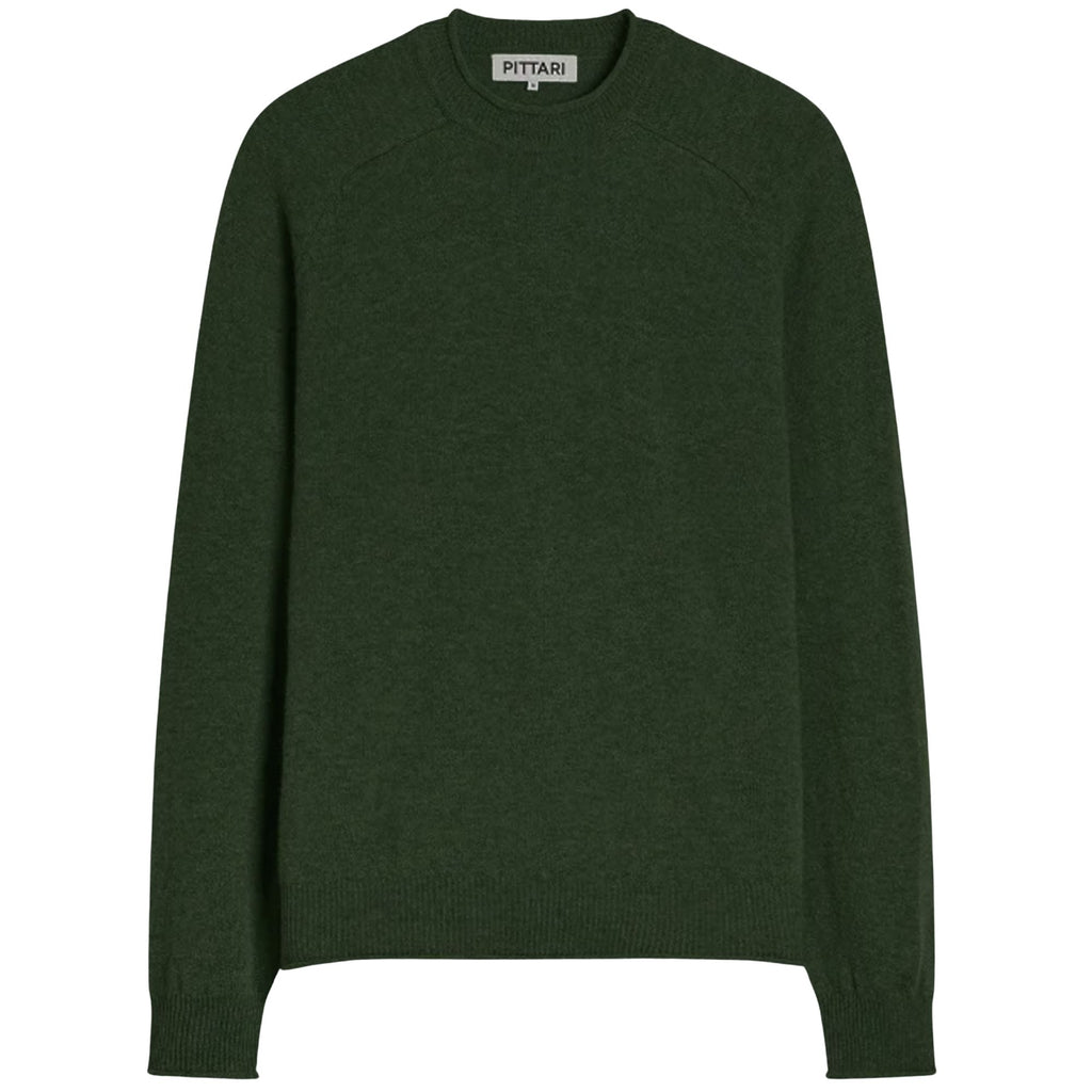 Pittari Usk Lambswool Roll Collar Jumper - Rosemary