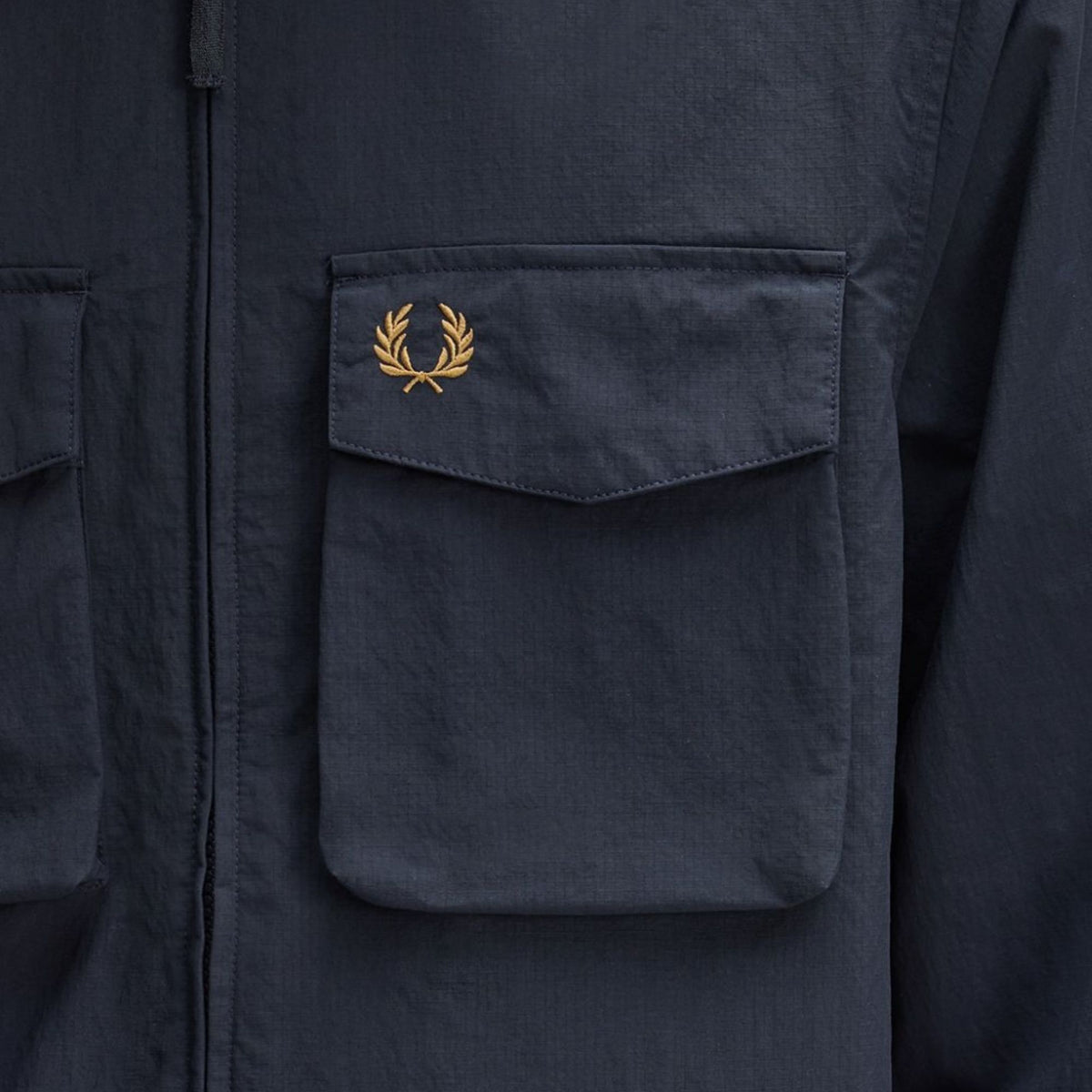 Fred Perry Ripstop Zip-Through Overshirt - Navy