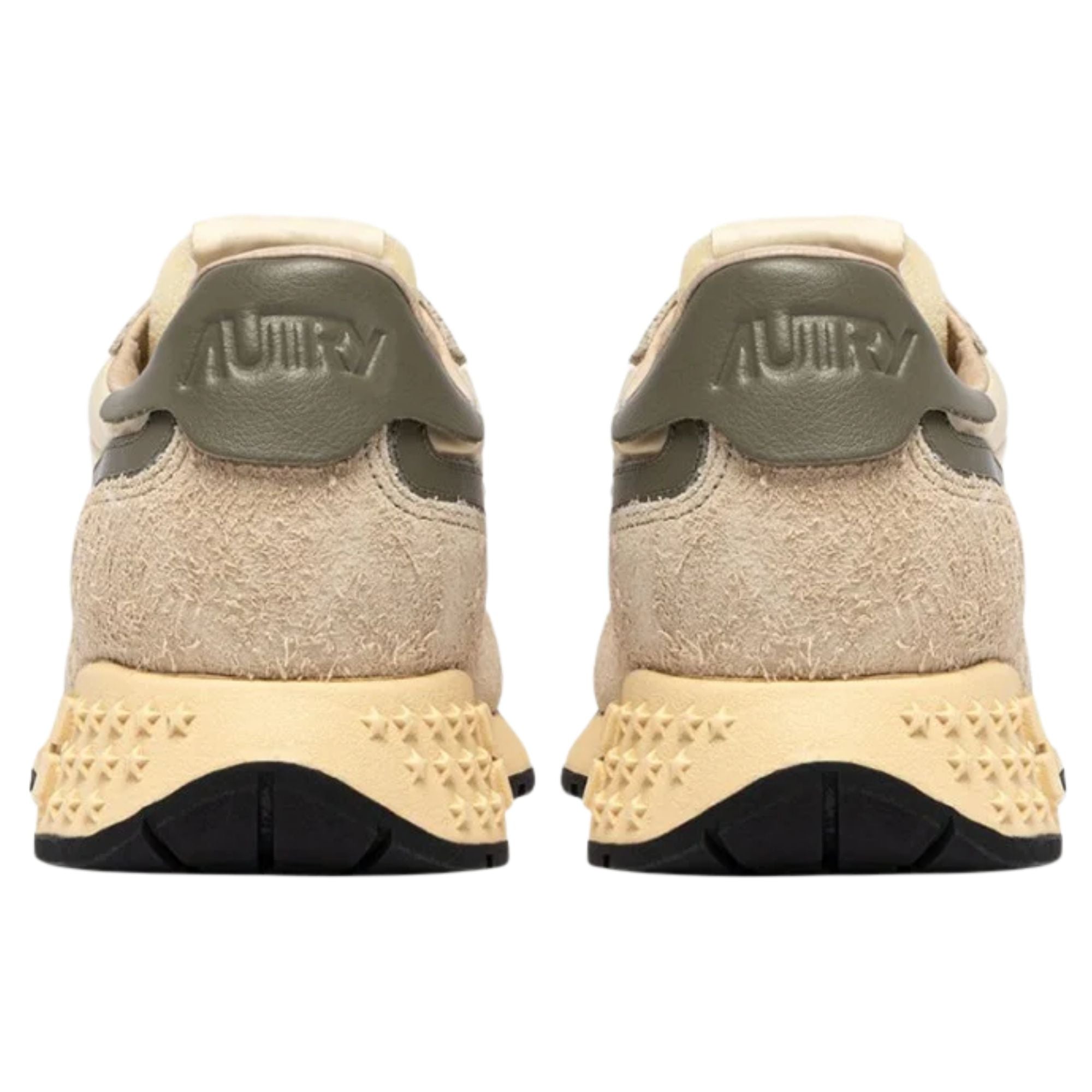 Autry Reelwind Low Sneakers - Ecru/Covert Green
