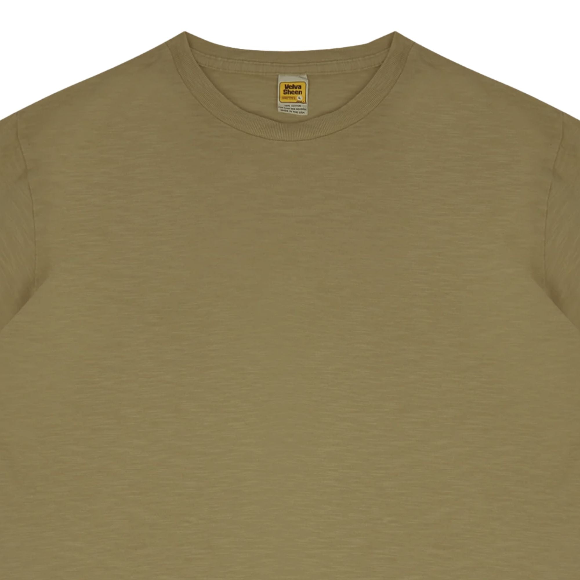 Velva Sheen Rolled Short Sleeve Crew Neck T-Shirt - Olive