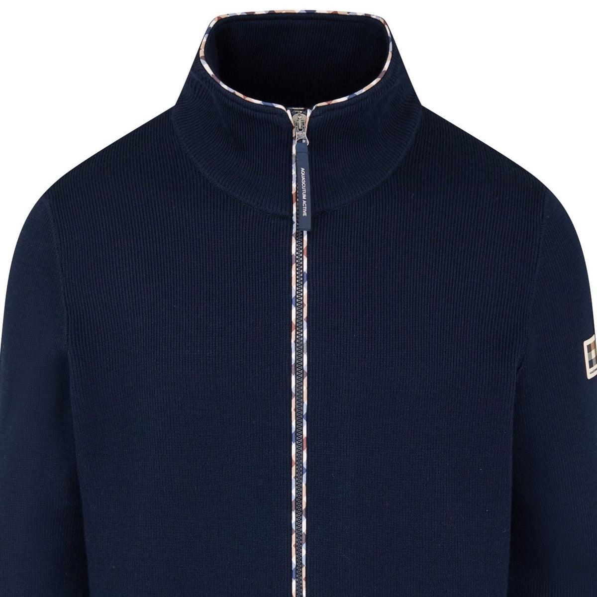 Aquascutum Tubolar FZ Sweater - Navy