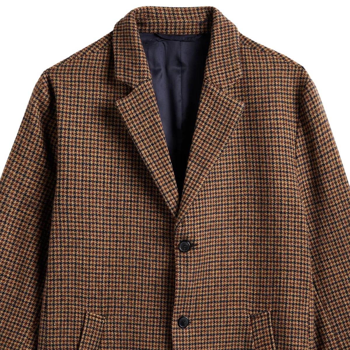 Portuguese Flannel Pied Poule Overcoat - Houndstooth