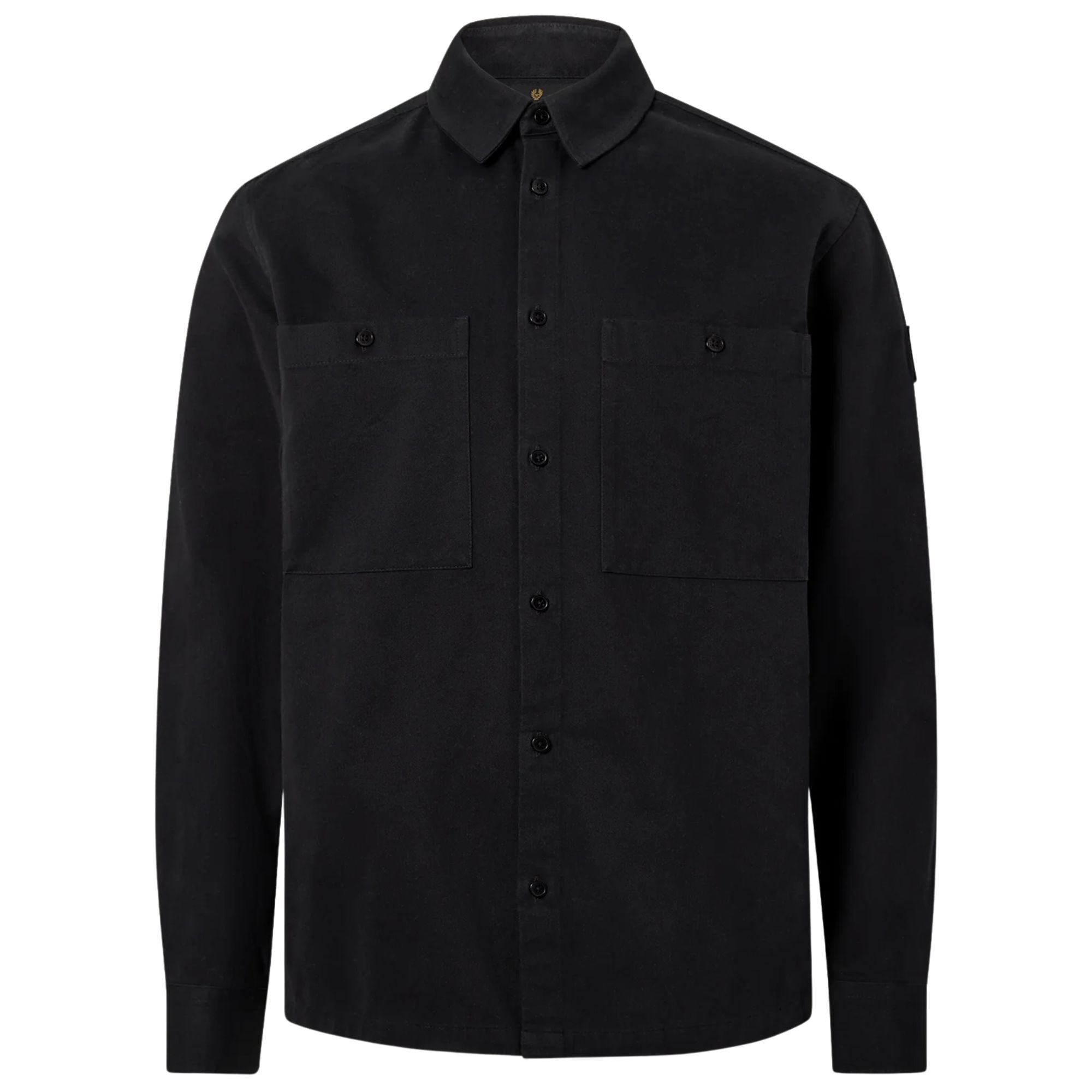 Belstaff Outpost Shirt Cotton Herringbone - Black