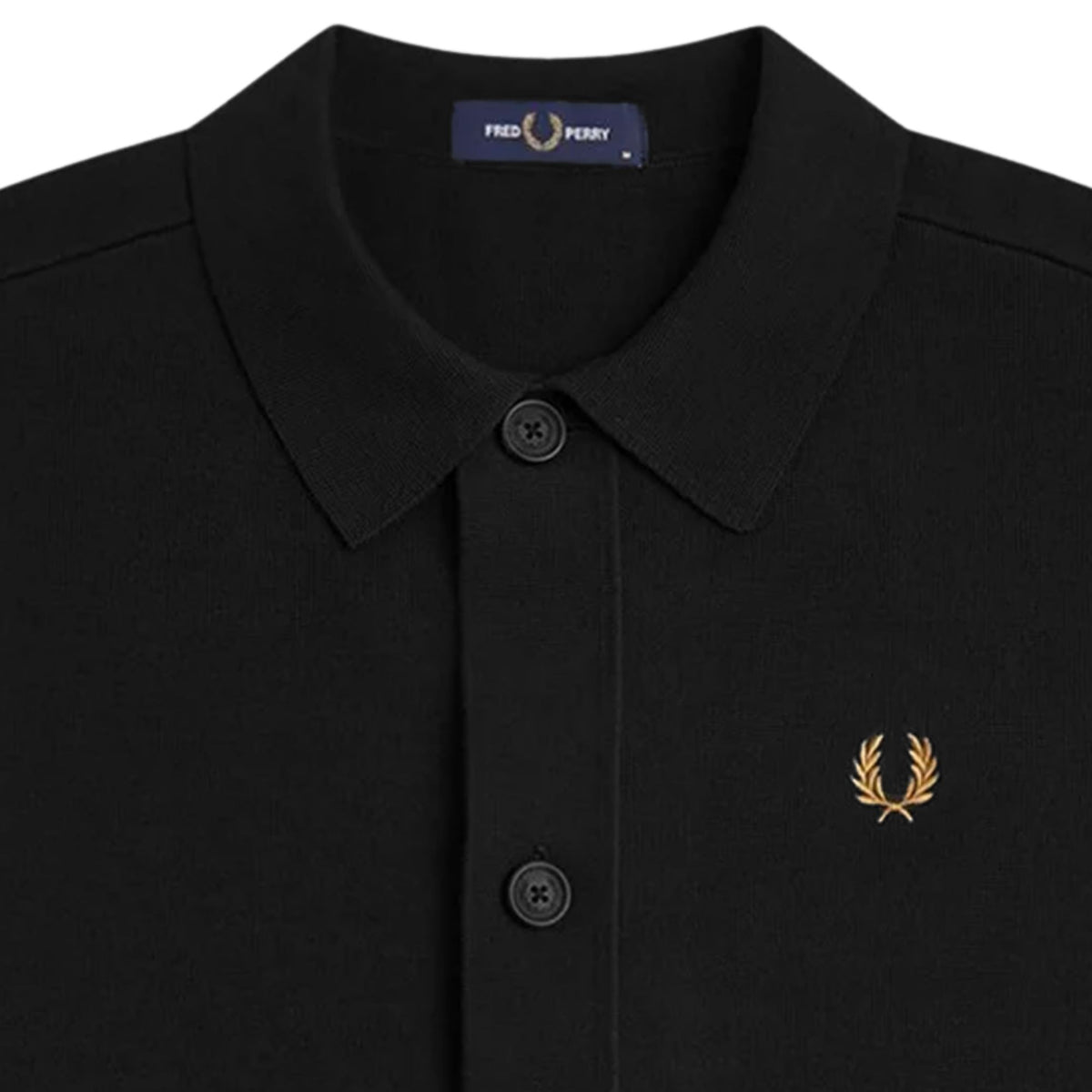 Fred Perry Knitted Overshirt - Black