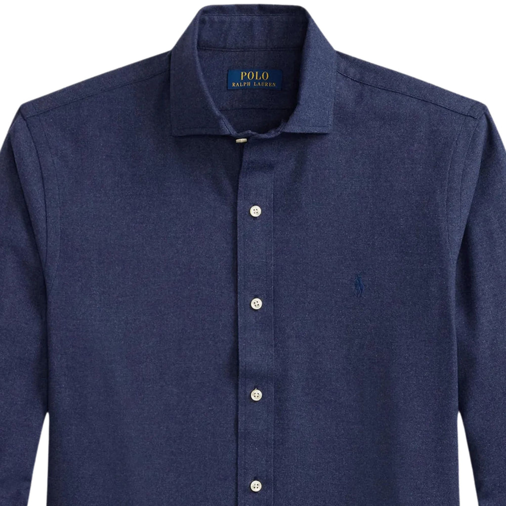 Polo Ralph Lauren Embroidered-logo Long Sleeve Shirt - Navy