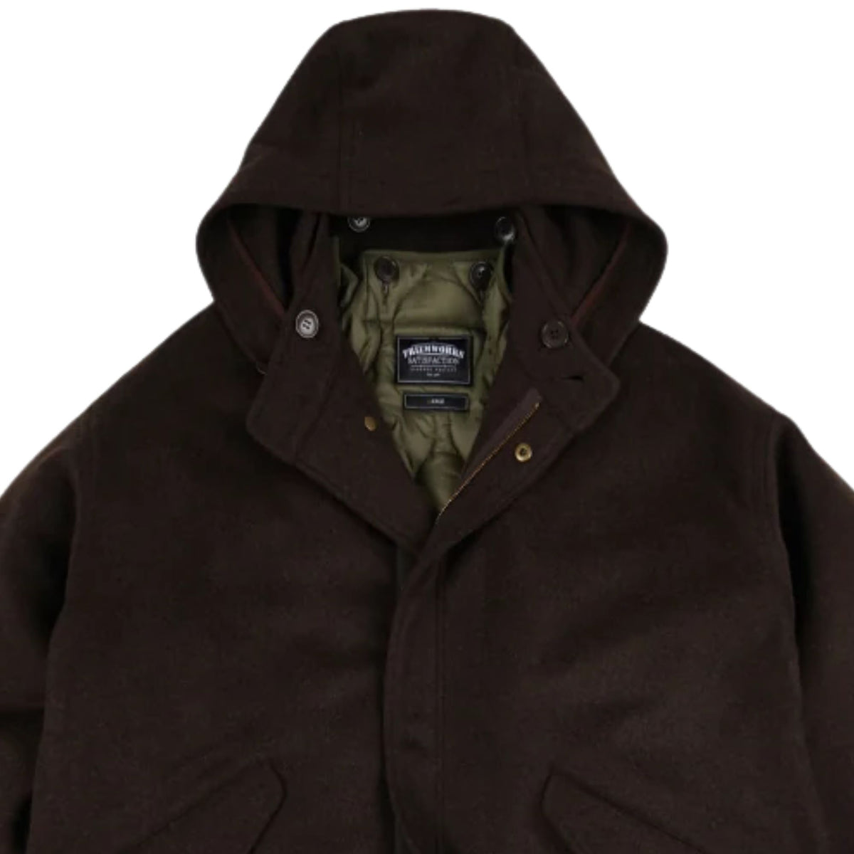 FrizmWORKS Wool Vincent Fishtail Parka - Brown