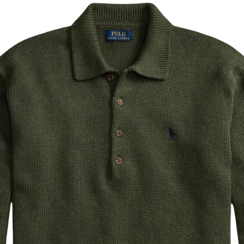 Polo Ralph Lauren Button Placket Sweater - Green
