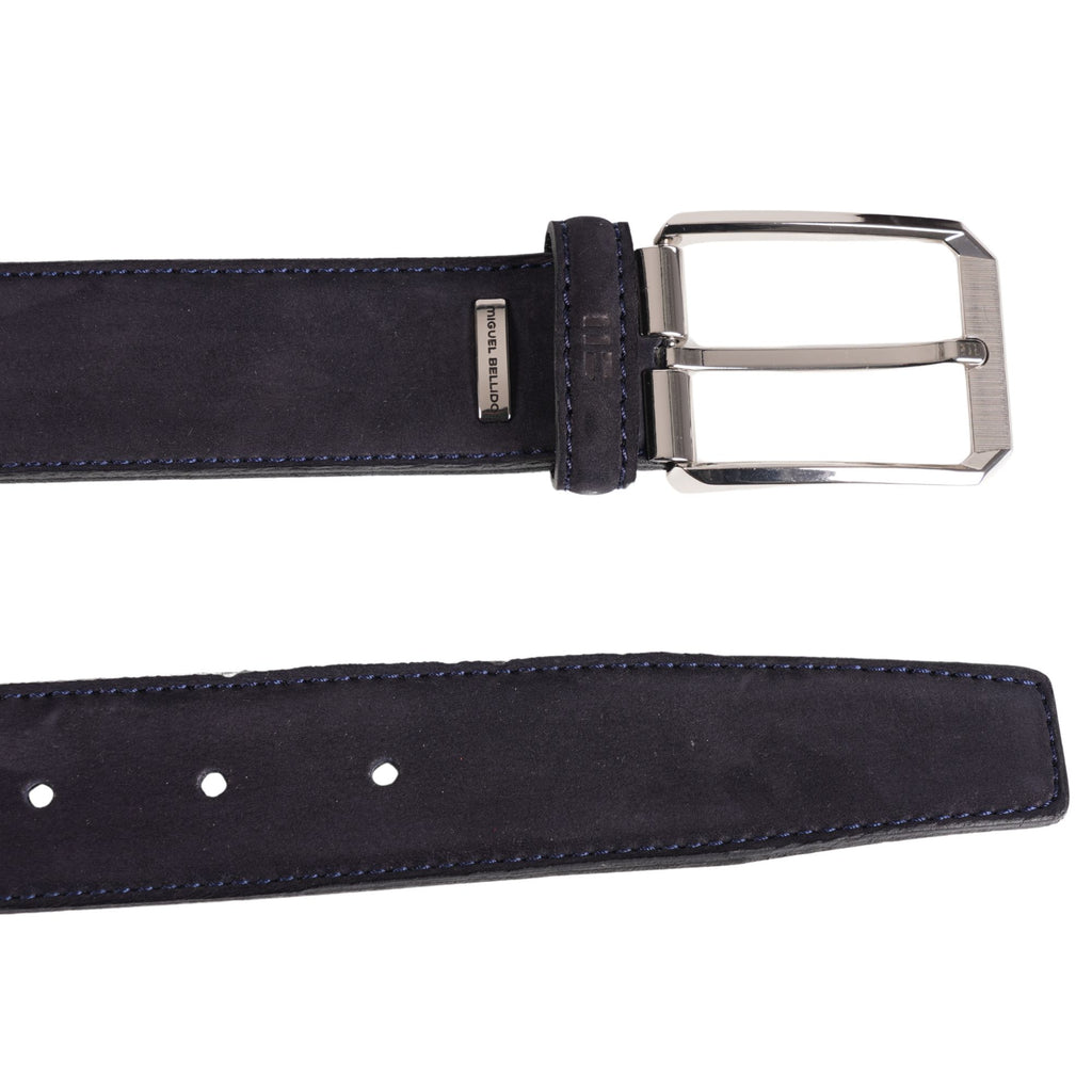 Miguel Bellido Belts Suede Belt - Navy Blue