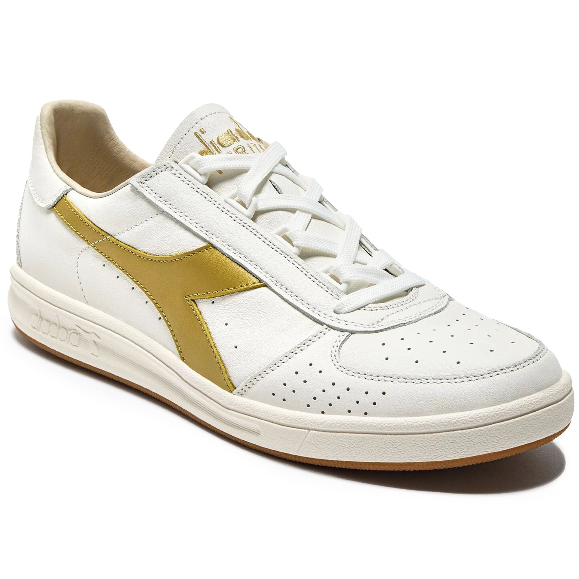 Diadora B Elite Italia Sport | White/Gold | 176277-WGL – Stuarts