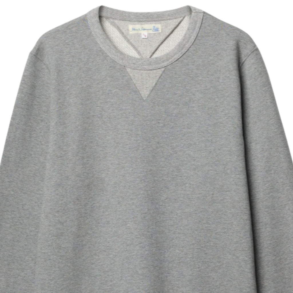 Merz b. Schwanen 3M46 Mid-Century Machine Fleece Classic Fit Sweatshirt - Grey Mel