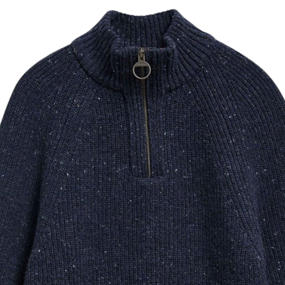 Barbour Fleck Half Zip - Navy