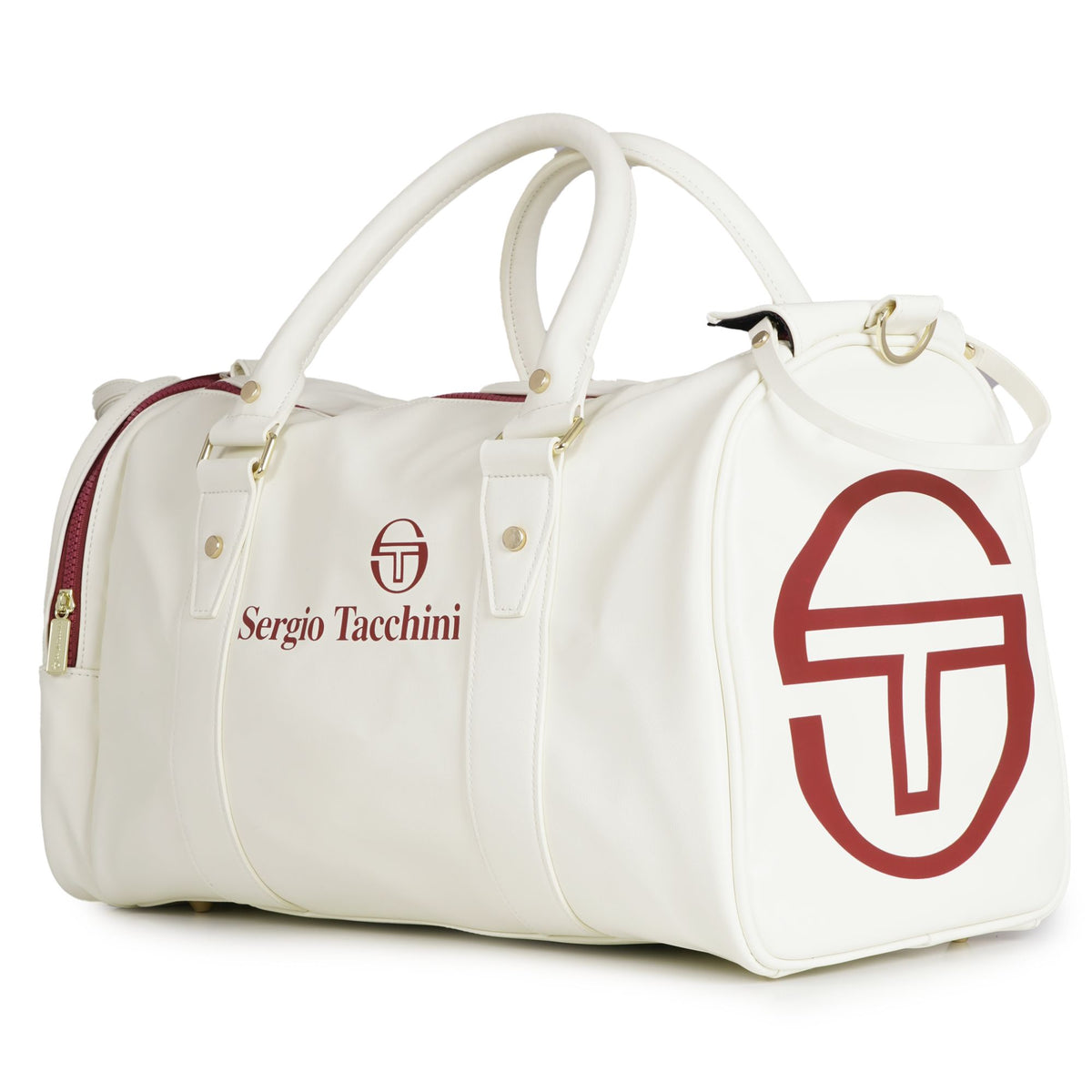 Sergio Tacchini x Stuarts x Stuarts Jorno Gym Holdall - Buttercream/Merlot