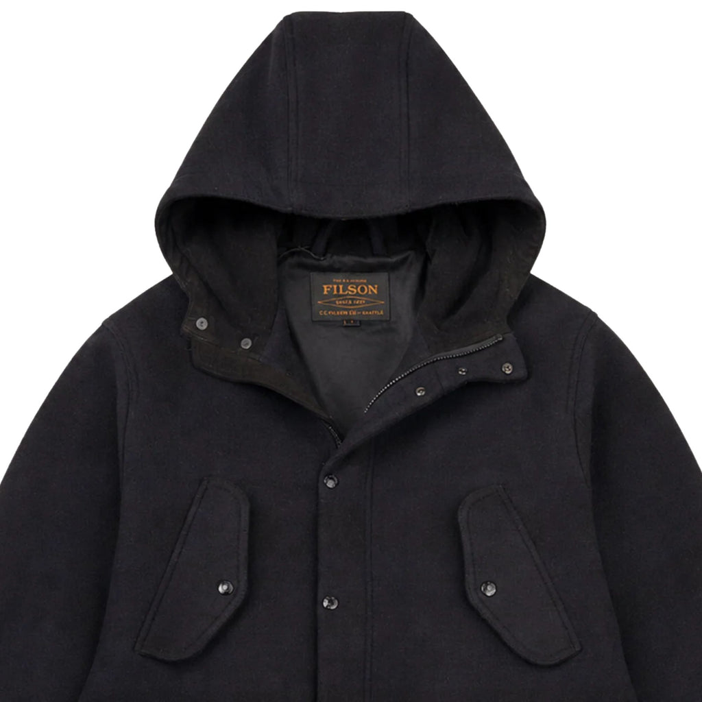 Filson Cascade Wool Mountain Parka - Navy/Black Plaid