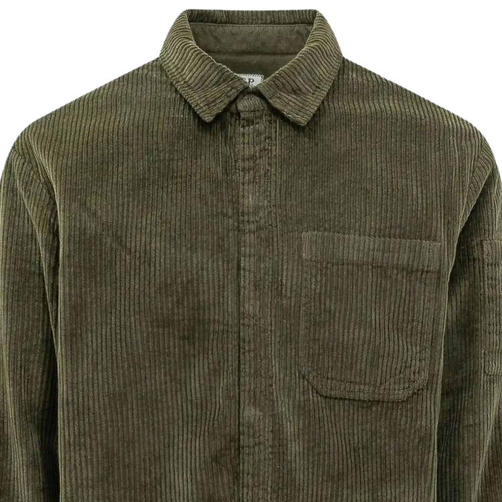 C.P Company Lens-detail Corduroy Shirt - Ivy Green