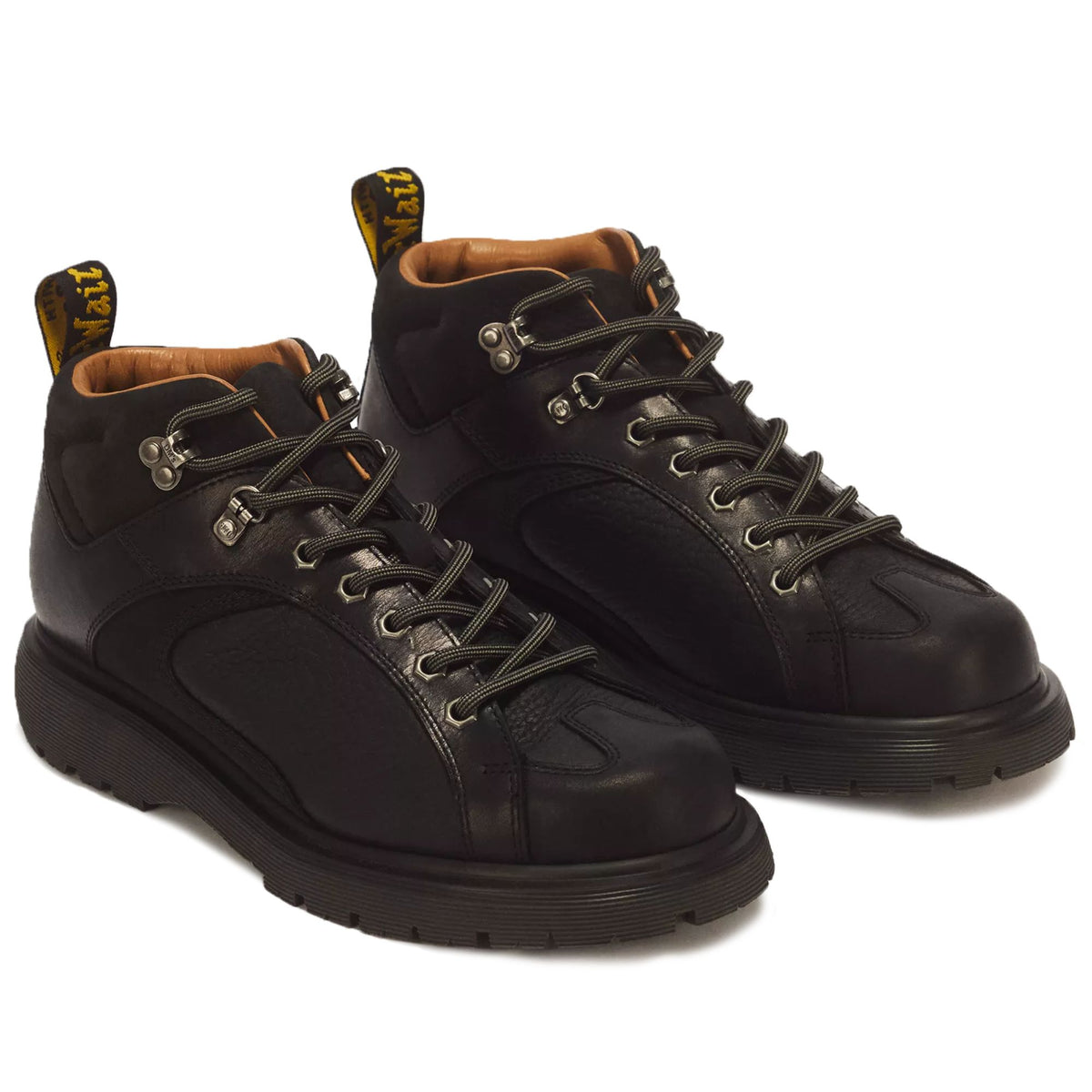 Dr. Martens Wayborne Old Harness Leather Lace Up Boots  - Black