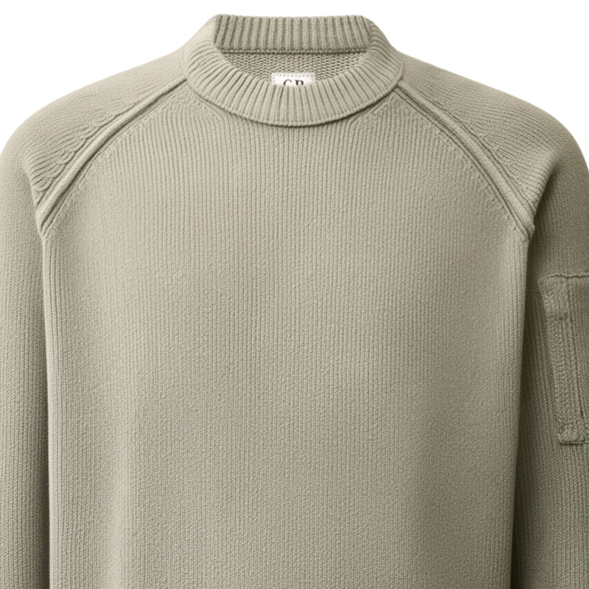 C.P Company Chenille Cotton Lens Crewneck Sweater - Ermine