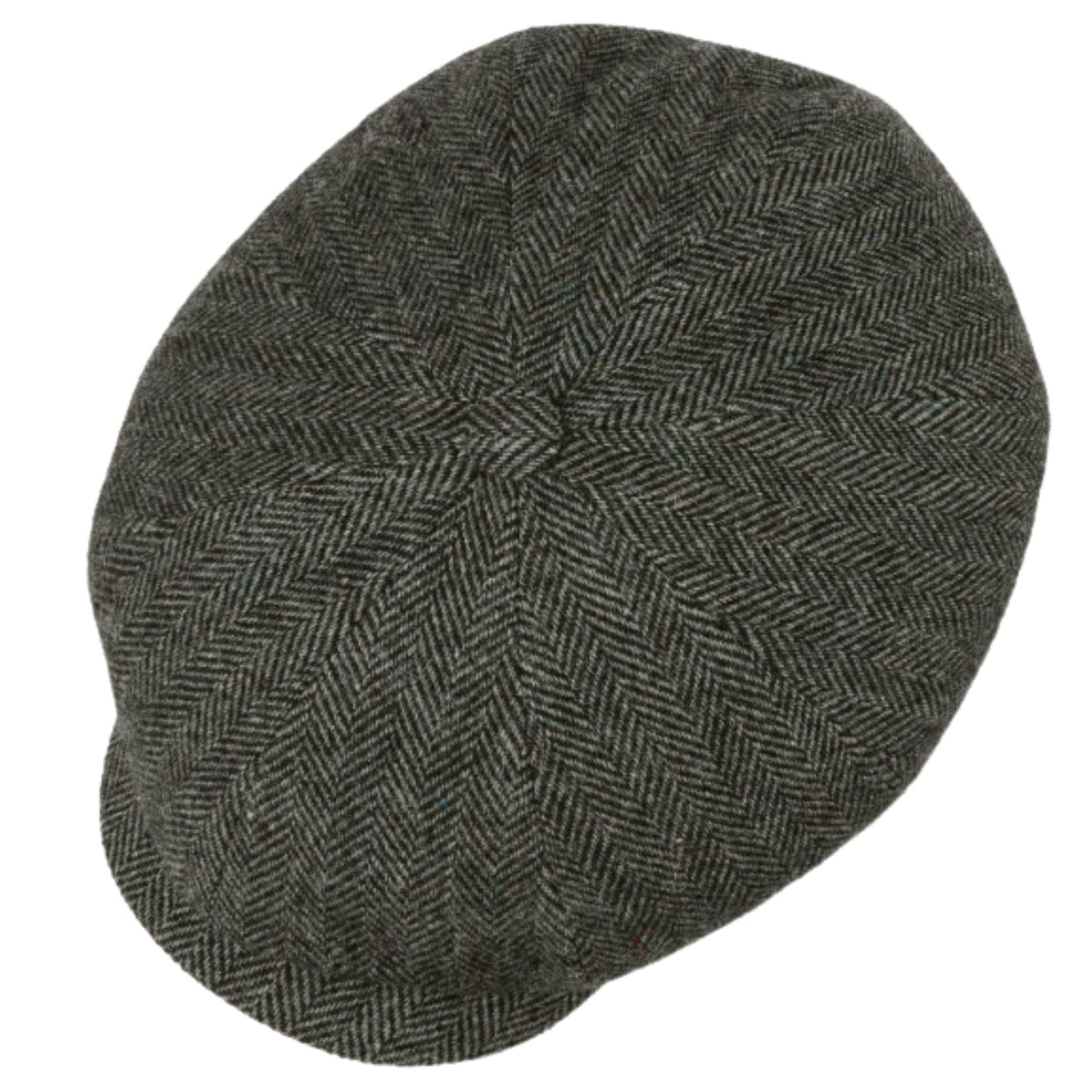 Stetson Hats Hatteras Classic Wool Flat Cap - Grey/Black