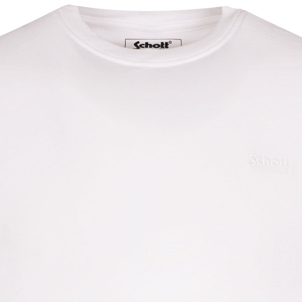 Schott NYC 2 Pack Crew Neck T-Shirt - White