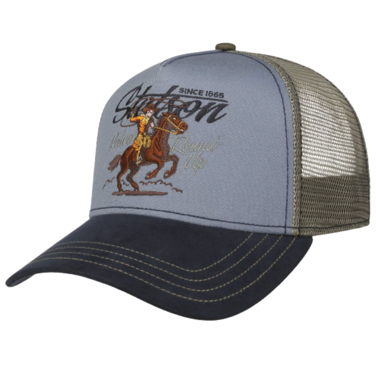 Stetson Hats Rodeo Round Up Trucker Cap - Blue