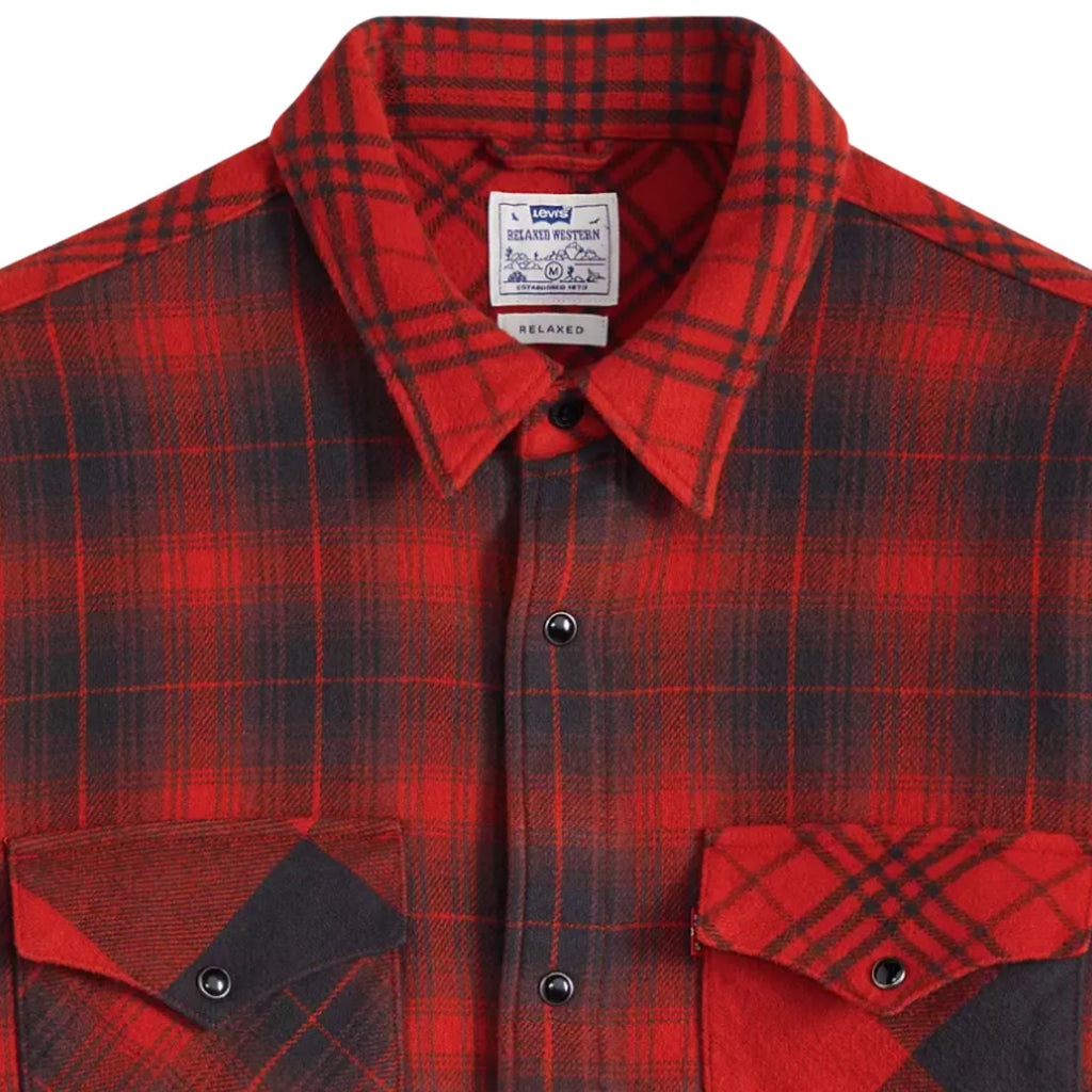 Levi's® Pieced Relaxed Western Shirt - Red