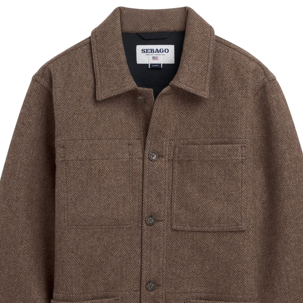 Sebago Dorr Wool Herringbone Jacket - Beige