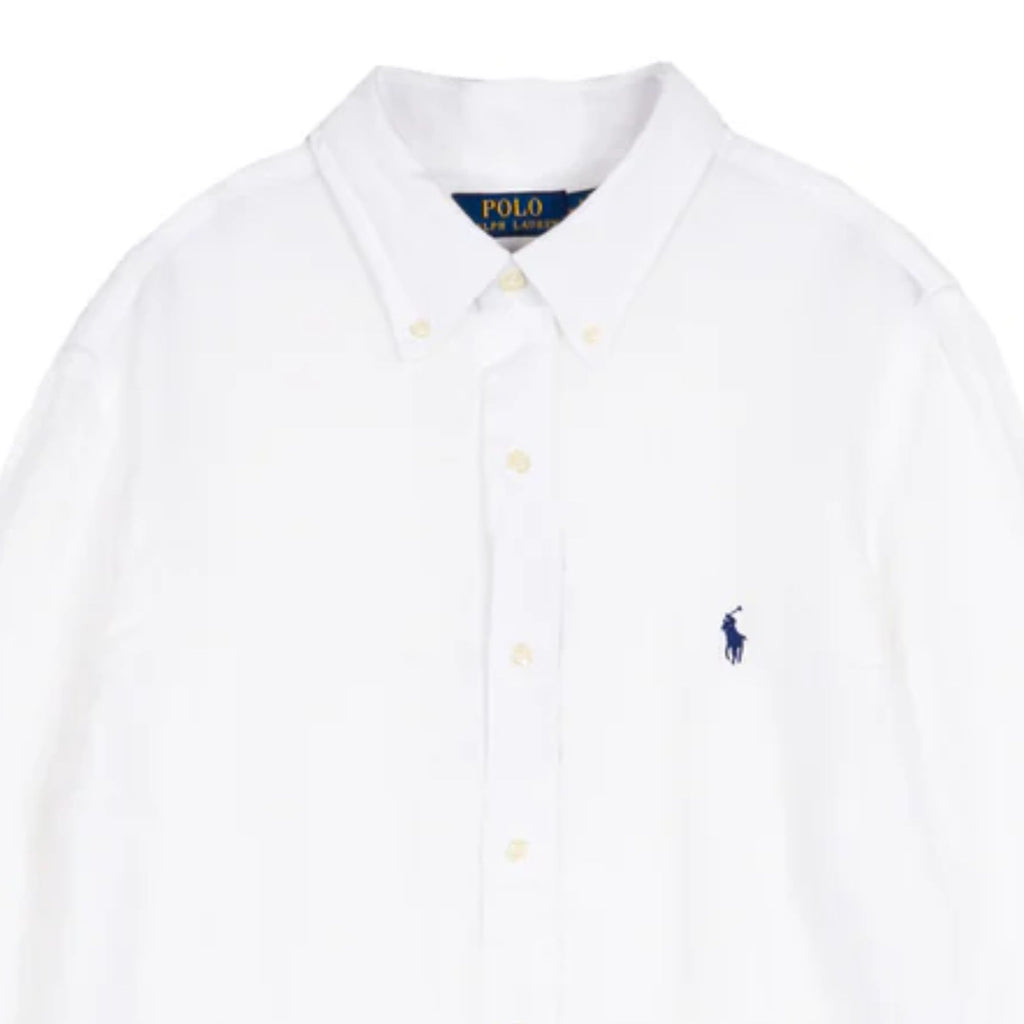 Custom Fit Linen Shirt - White