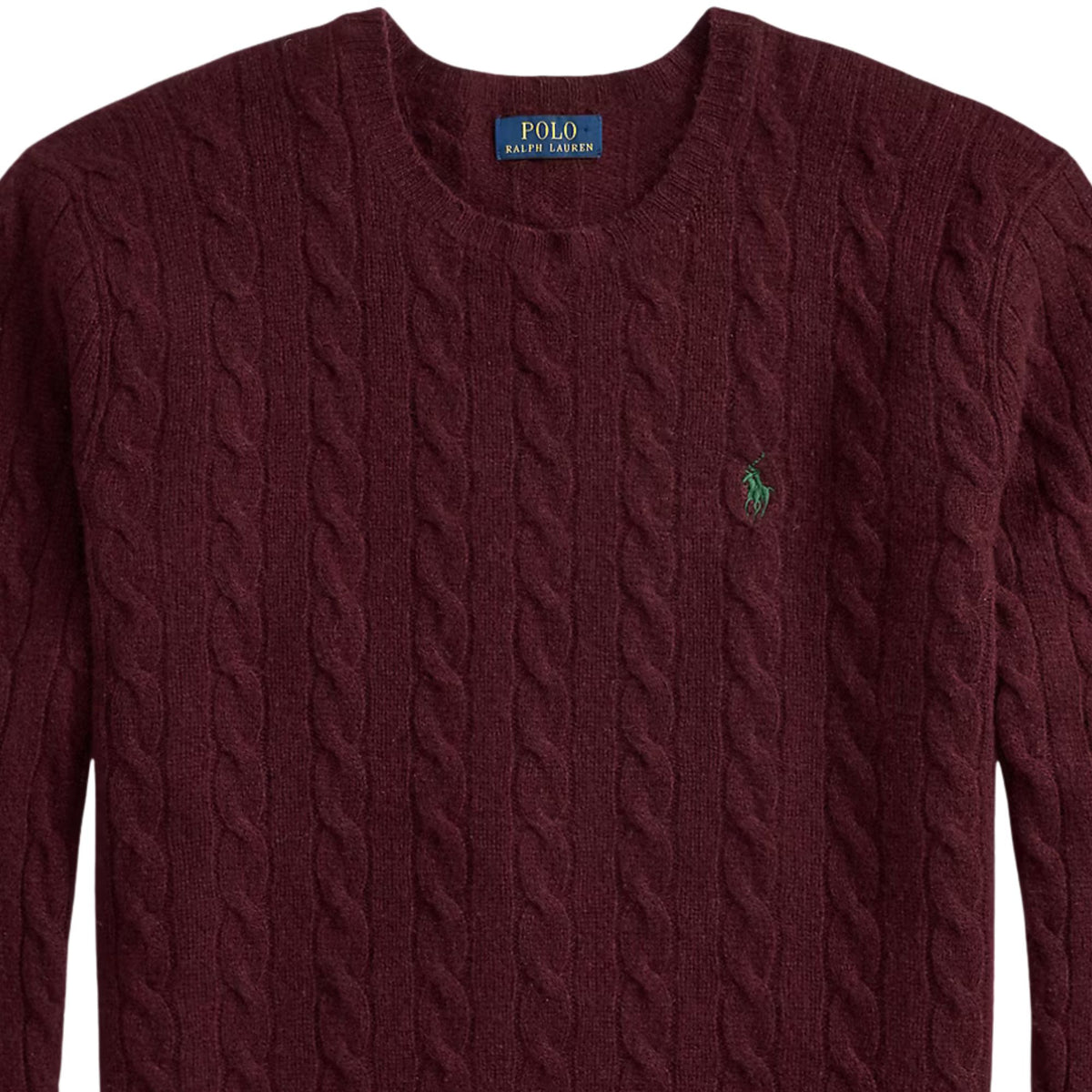 Polo Ralph Lauren Cable-Knit Cotton Jumper - Wine