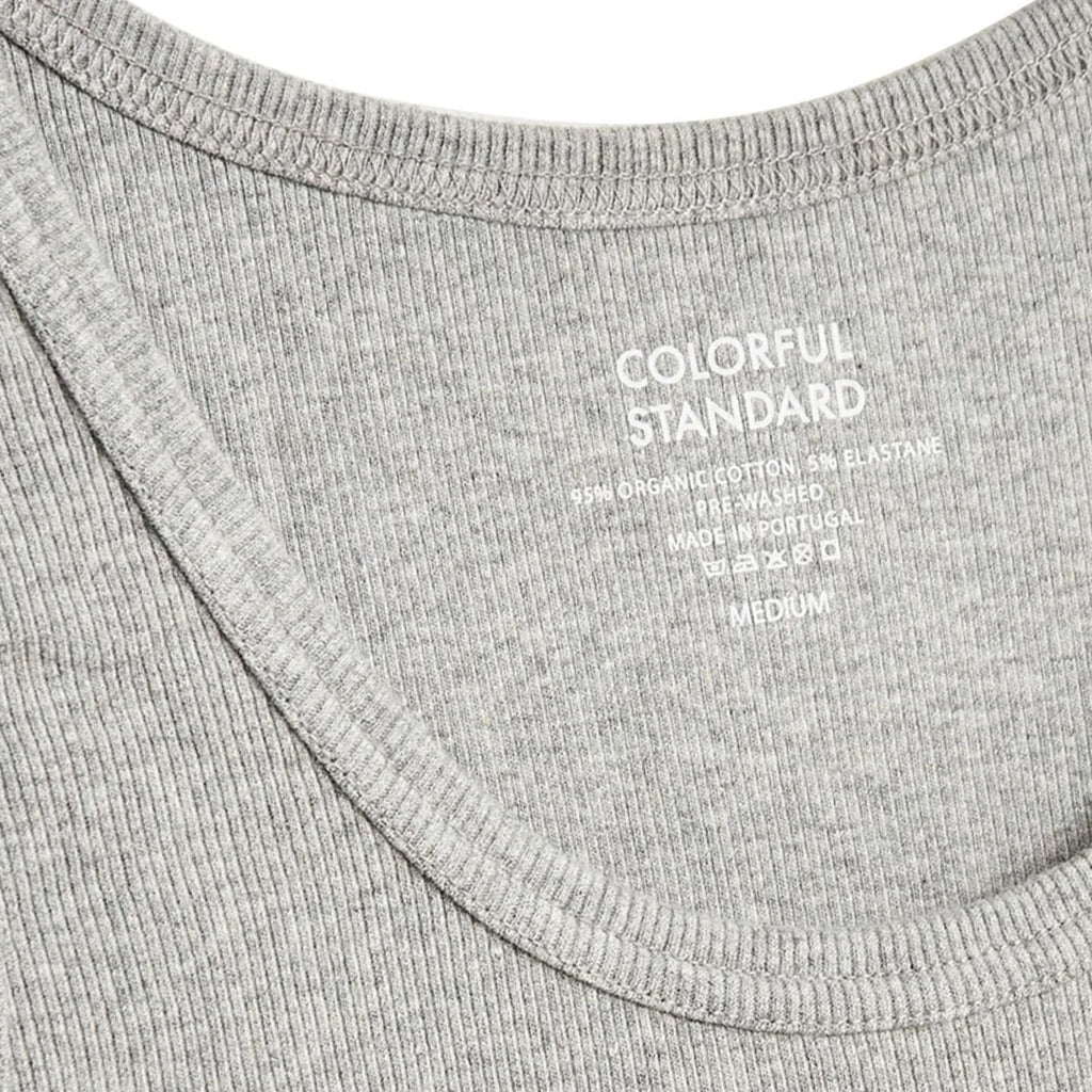 Colorful Standard Organic Rib Tank Top - Heather Grey
