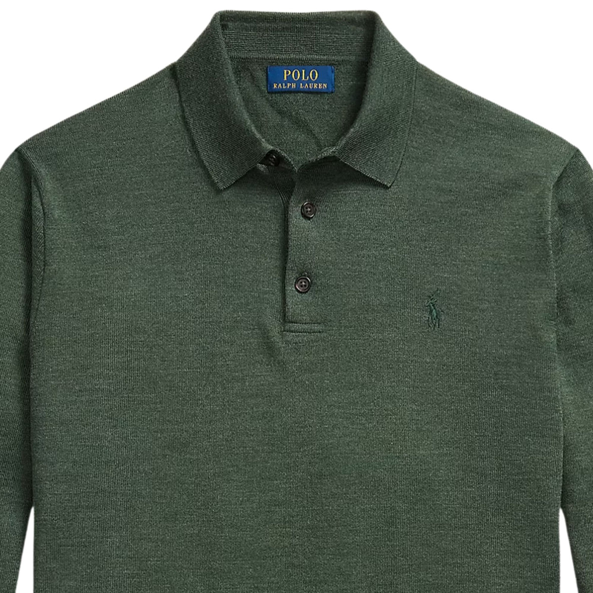 Polo Ralph Lauren Wool Polo Collar Jumper - Lodgepole Pine Heather