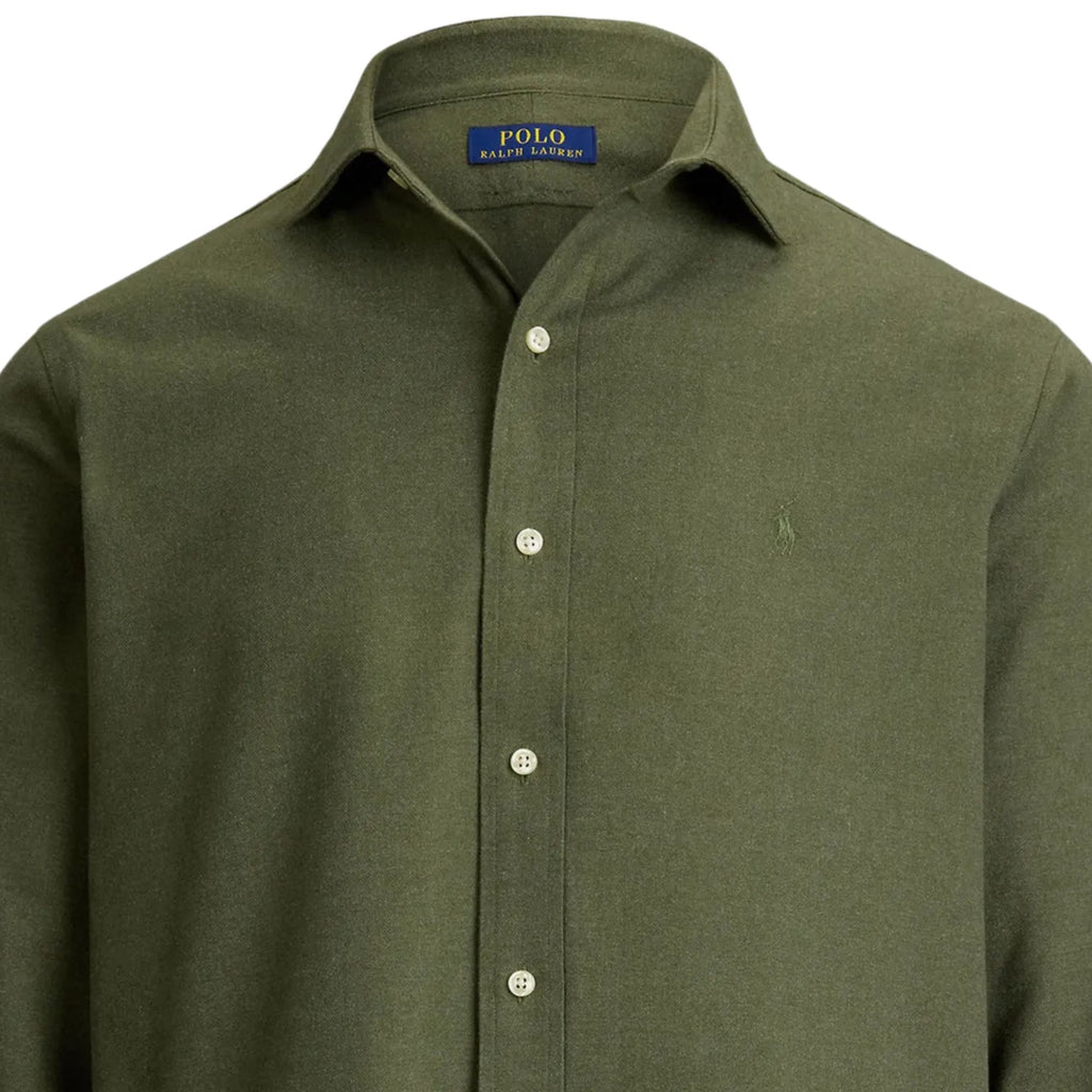 Polo Ralph Lauren Embroidered-logo Long Sleeve Shirt - Green