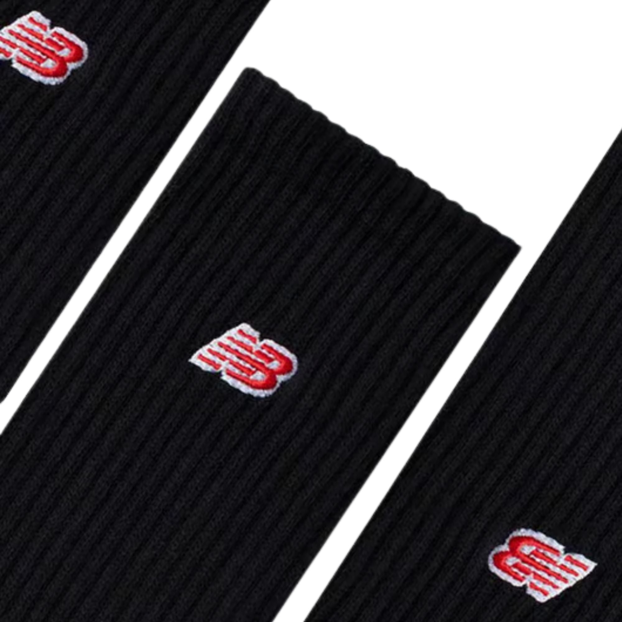 New Balance	Patch Logo Crew Socks 3 Pack - Black