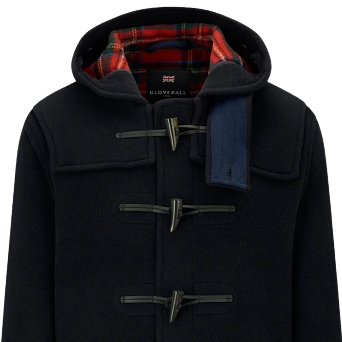 Gloverall Morris Duffle Coat - Navy Royal Stewart