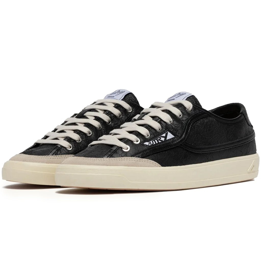 Autry Windscape Low Sneakers - Black/Sand Crackle-Effect