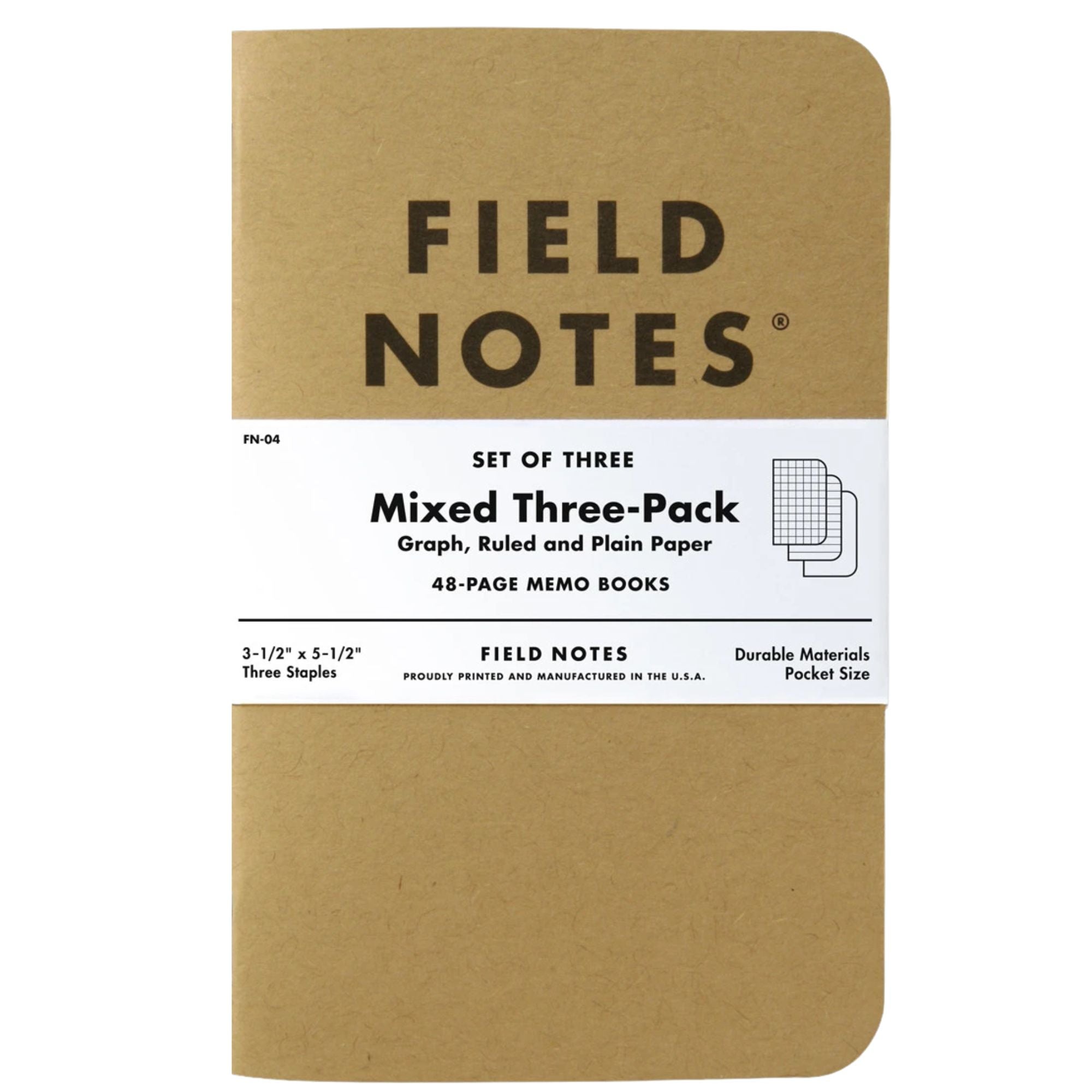 Field Notes 3 Pack original Kraft - Mixed
