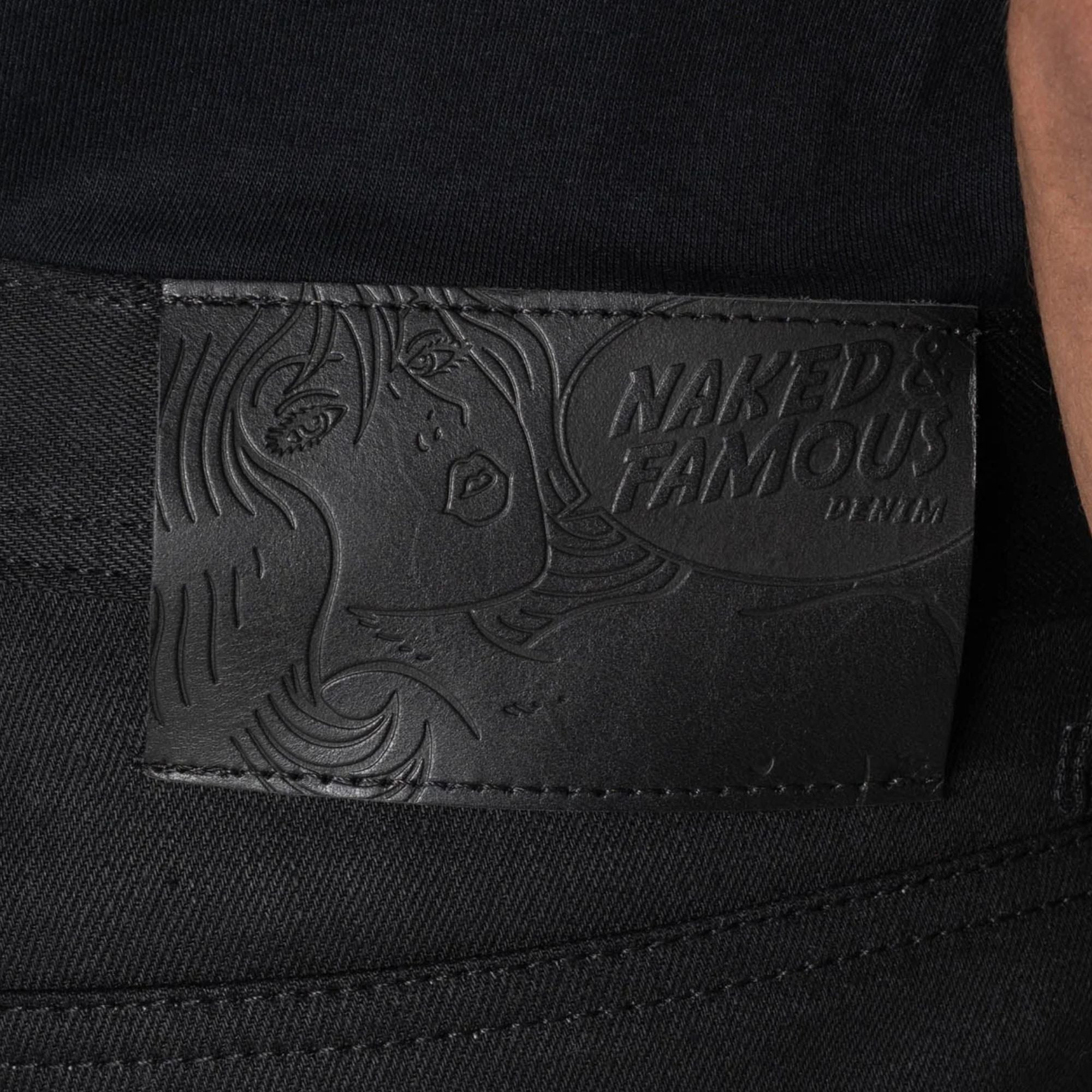 Naked and Famous Denim Weird Guy Cobra Stretch Selvedge - Black
